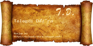 Telegdi Dóra névjegykártya